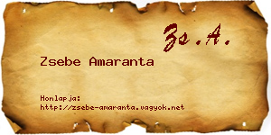 Zsebe Amaranta névjegykártya